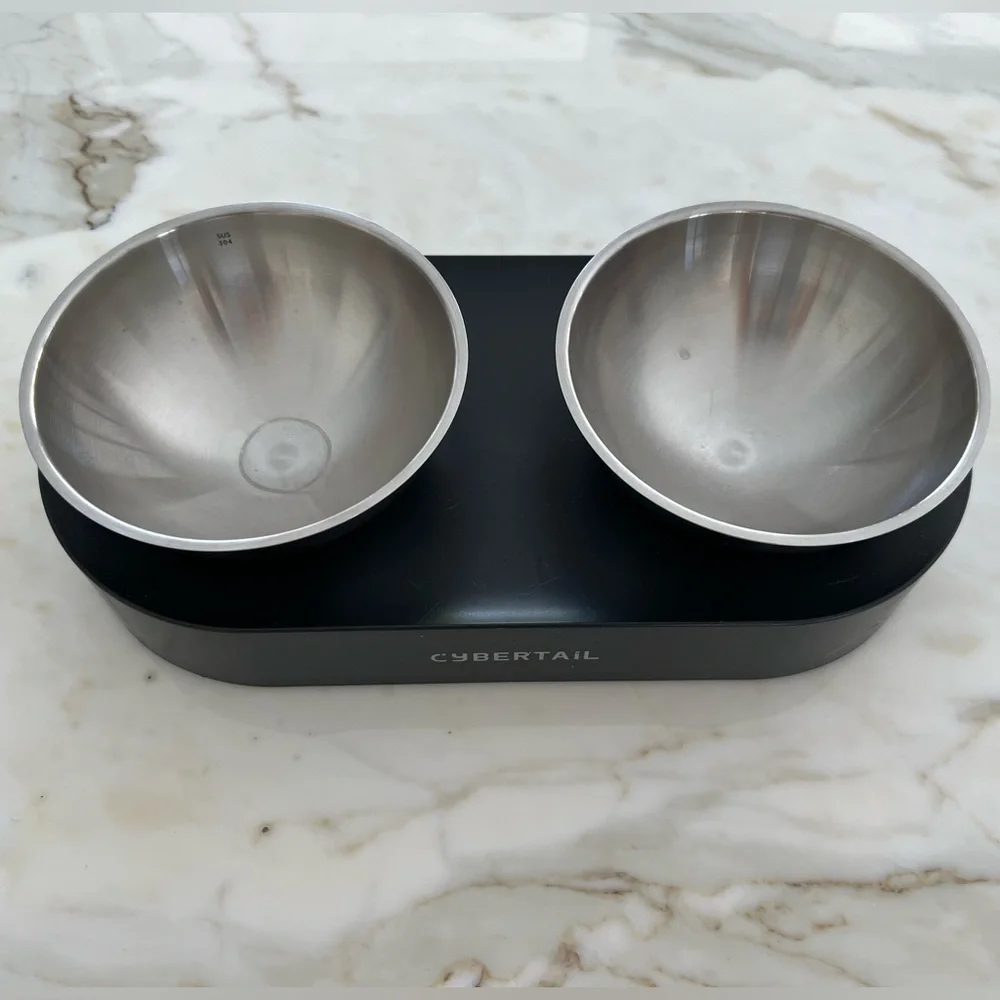 CYBERTAIL PREMIUM QUALITY 304 STAINLESS STEEL CAT BOWLS